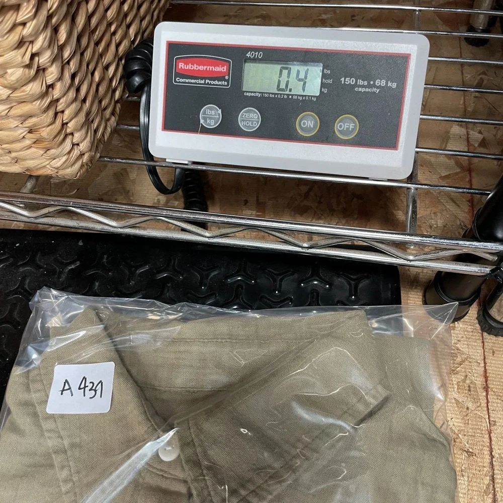 Quince Organic Cotton Button Up Long Sleeve W Small Olive Gauze Resort Vacation - Picture 8 of 8